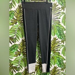 VS PINK Heather gray Cotton color block leggings